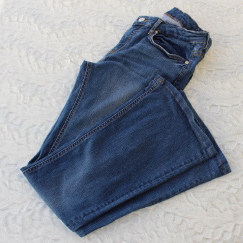 ZARA WOMAN PREMIUM DENIM FLARE WIDE LEG JEANS